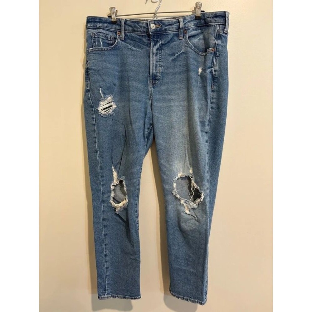 Old Navy, OG straight, high-rise, distressed jeans